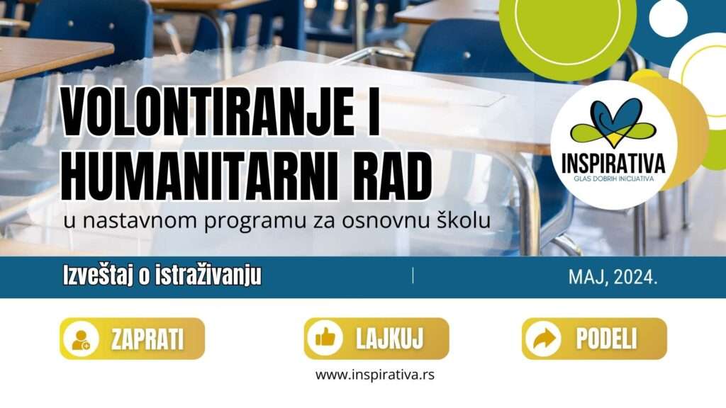 humanitarni rad i volontiranje u nastavnom programu za osnovnu školu 2024 inspirativa istraživanje
